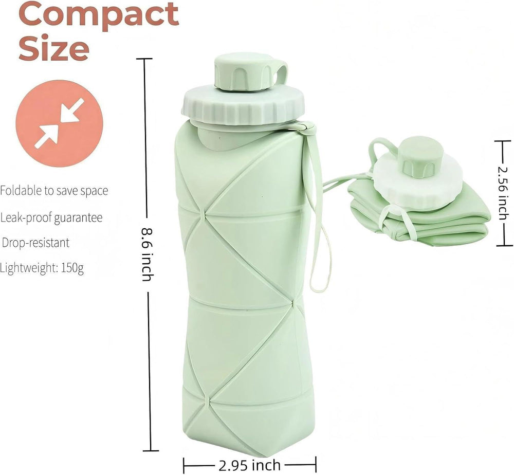 Collapsible Silicone Travel Water Bottle (600ml)