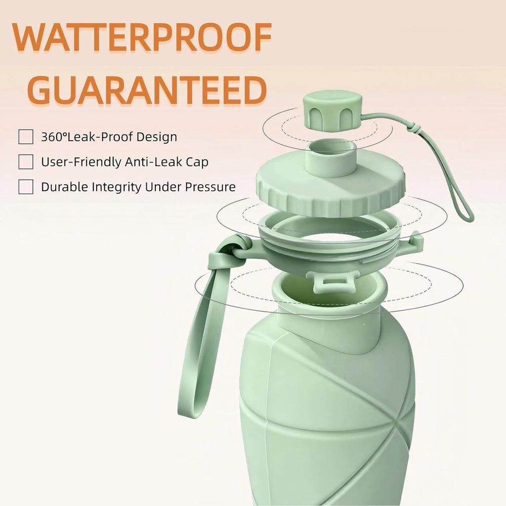 Collapsible Silicone Travel Water Bottle (600ml)