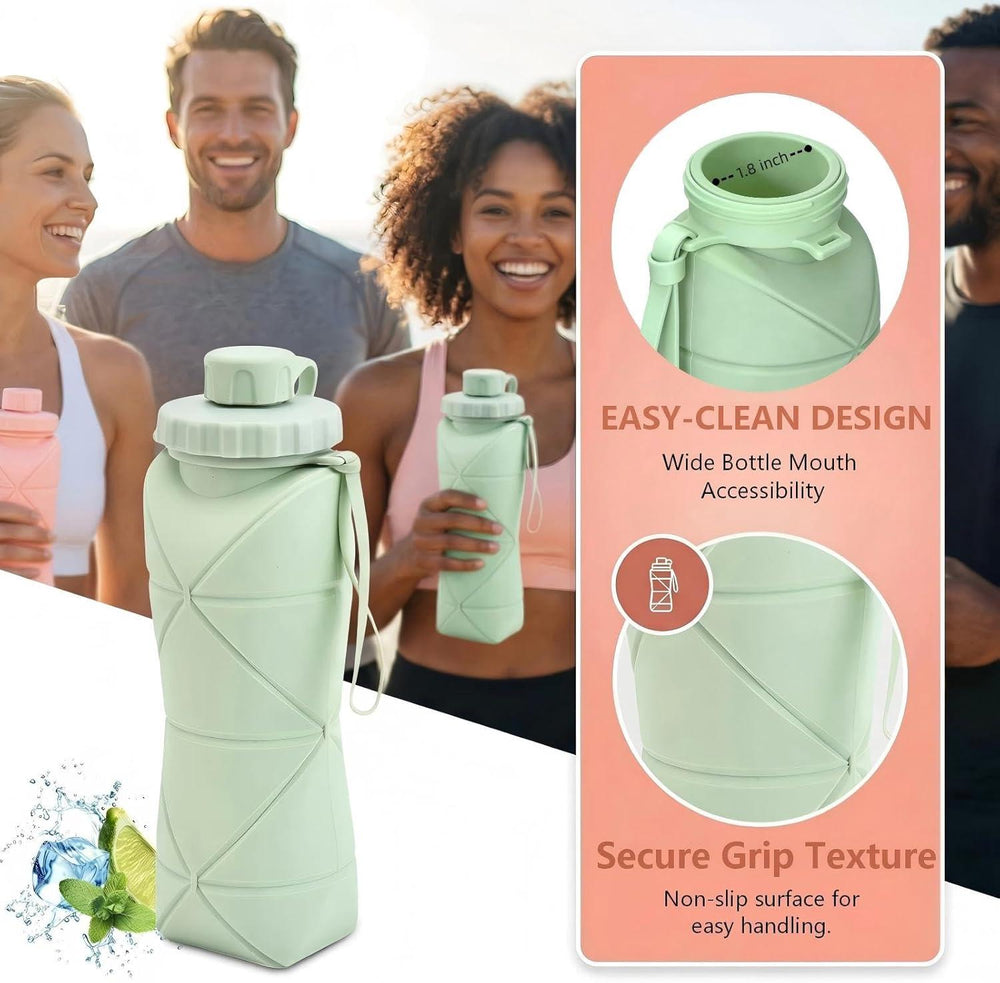 Collapsible Silicone Travel Water Bottle (600ml)