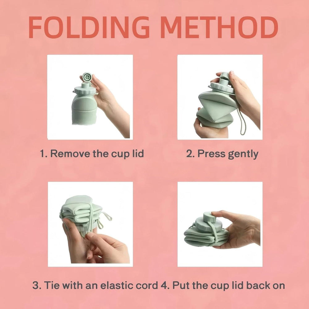 Collapsible Silicone Travel Water Bottle (600ml)