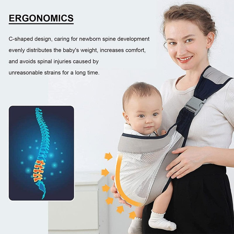 Baby Carrier Sling – Adjustable Cotton Baby Wrap Carrier (0–3 Years)