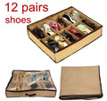 Under Bed Shoe Storage Organizer – 12 Pair Shoe Storage Bag with Clear PVC Cover