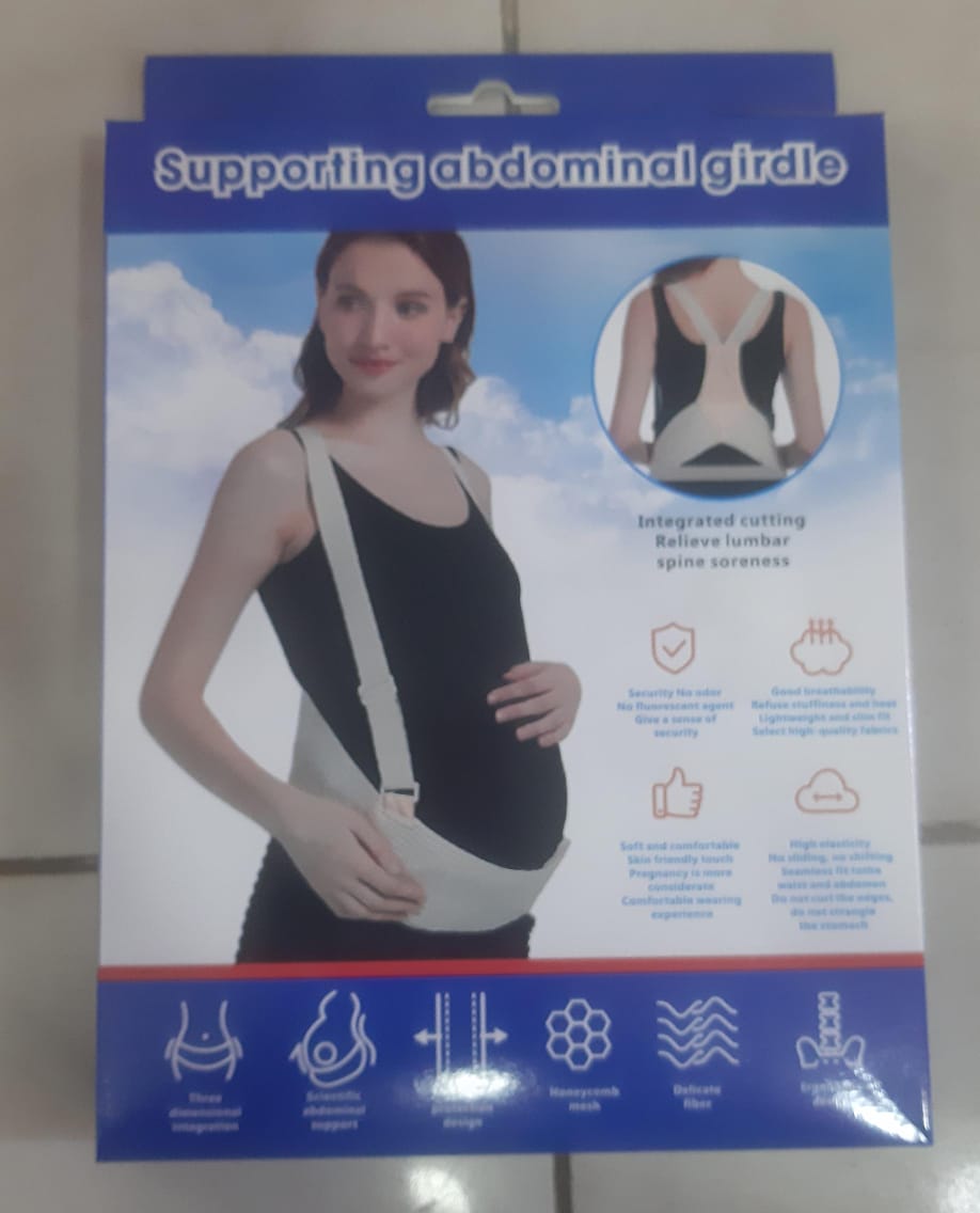 Pregnancy Support Belt with Shoulder Straps – Adjustable Maternity Belly Support Band (Free Size)