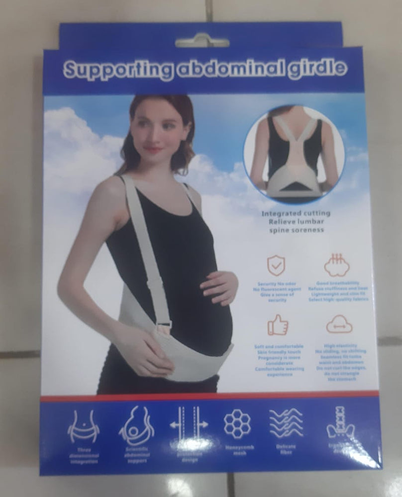 Pregnancy Support Belt with Shoulder Straps – Adjustable Maternity Belly Support Band (Free Size)