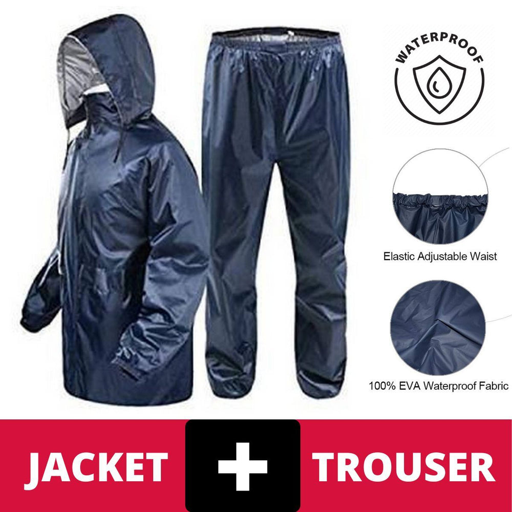 Waterproof Rain Coat & Pant Set – Lightweight Parachute Rain Suit for Men & Women
