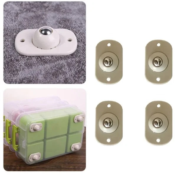 4Pcs Self-Adhesive Pulley Wheels