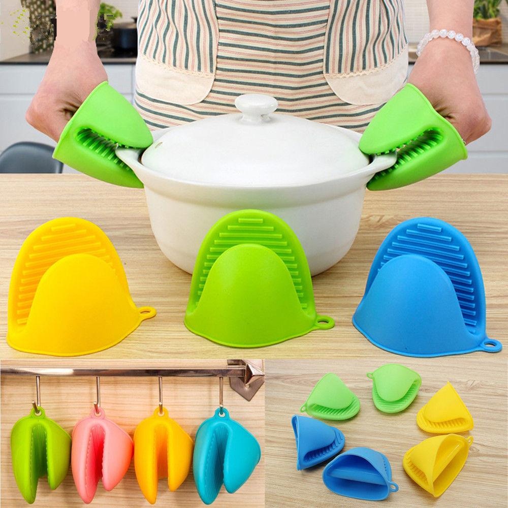 Silicone Heat Resistant Gloves Clips (Pair of 2)