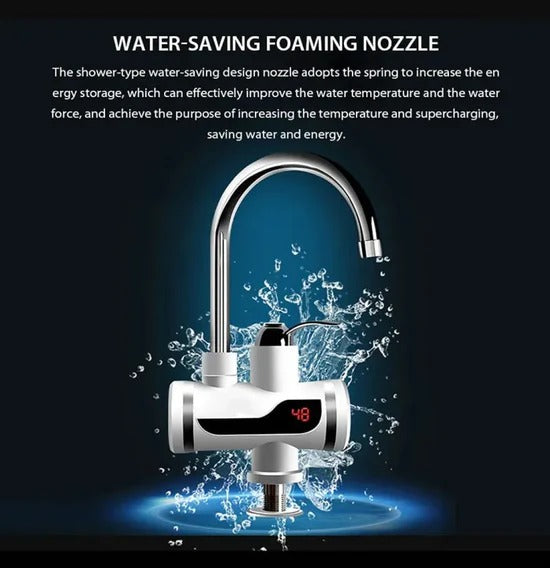 Electric Kitchen Instant Water Heater Tap – Tankless Fast Heating Faucet