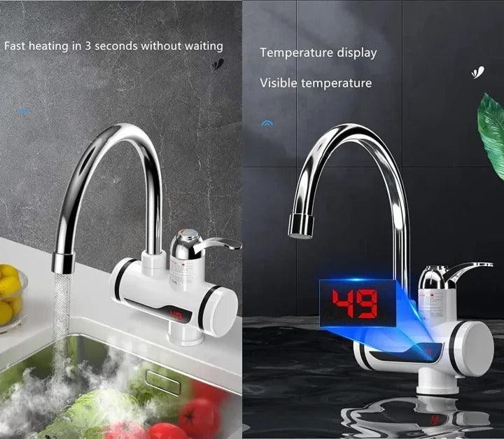 Electric Kitchen Instant Water Heater Tap – Tankless Fast Heating Faucet