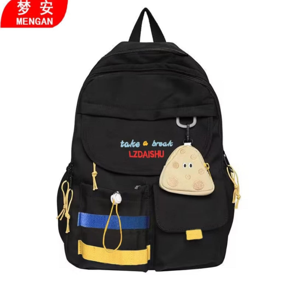 Stylish Backpack with Detachable Mouse Coin Purse – Multi-Purpose School & Travel Bag