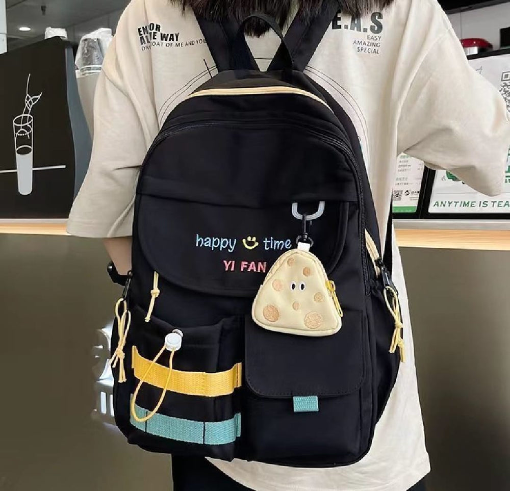 Stylish Backpack with Detachable Mouse Coin Purse – Multi-Purpose School & Travel Bag