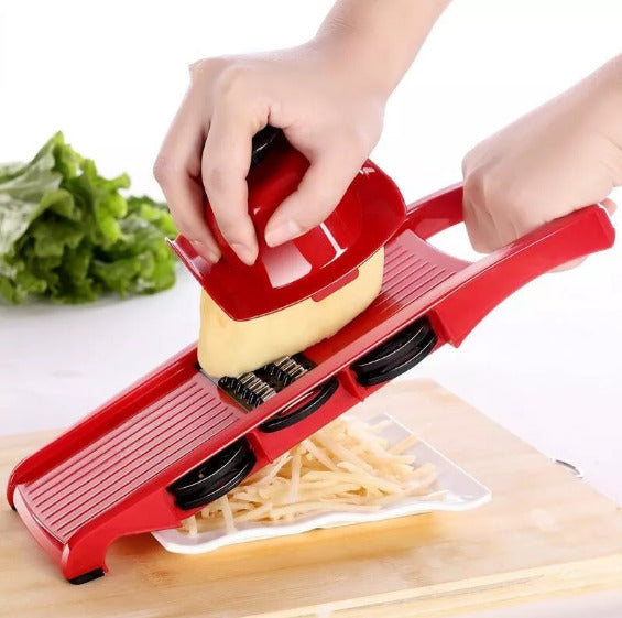 10-in-1 Mandoline Slicer Vegetable Cutter – Multifunction Food Chopper with Stainless Steel Blades