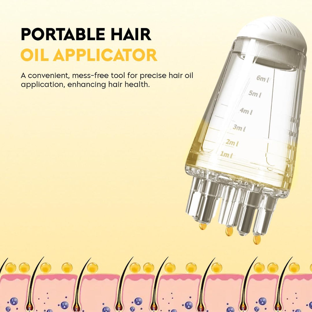 Oil Applicator Scalp Comb Bottle – 6ml Hair Oil Applicator with Comb