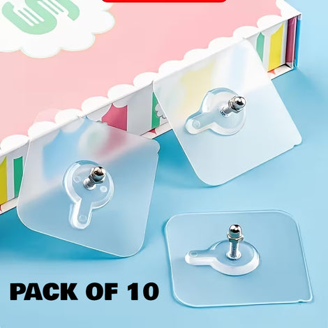 10Pcs Self-Adhesive Wall Hooks