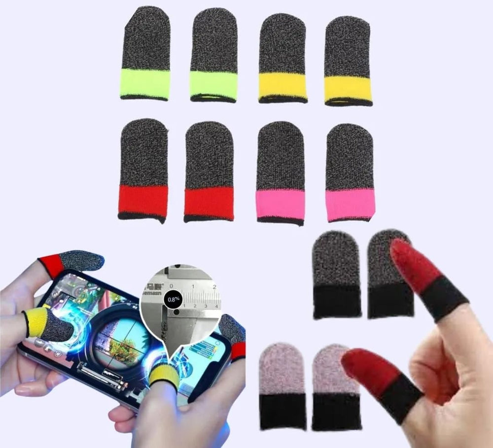 Gaming Finger Thumb Sleeves – High Sensitivity Mobile Gaming Finger Gloves (1 Pair)