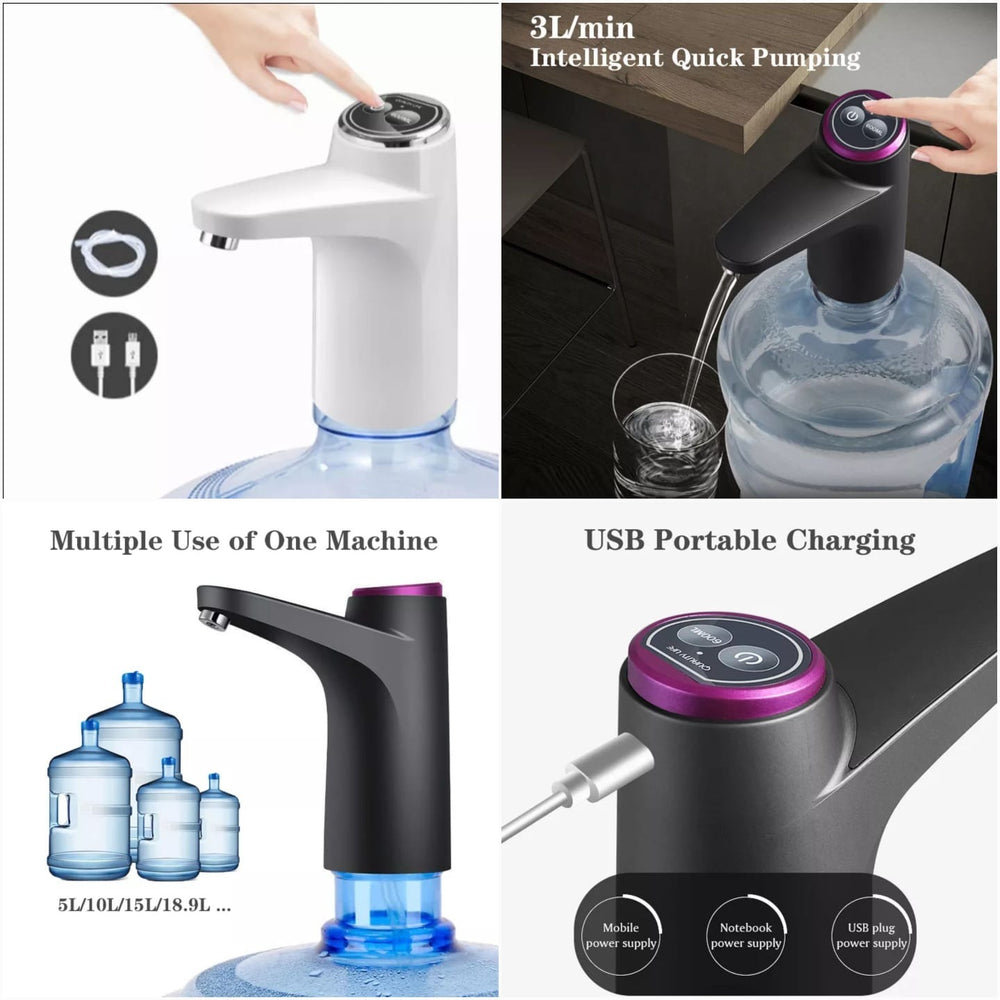 Touch Intelligent Electric Water Pump – USB Rechargeable Dispenser (Random Color)