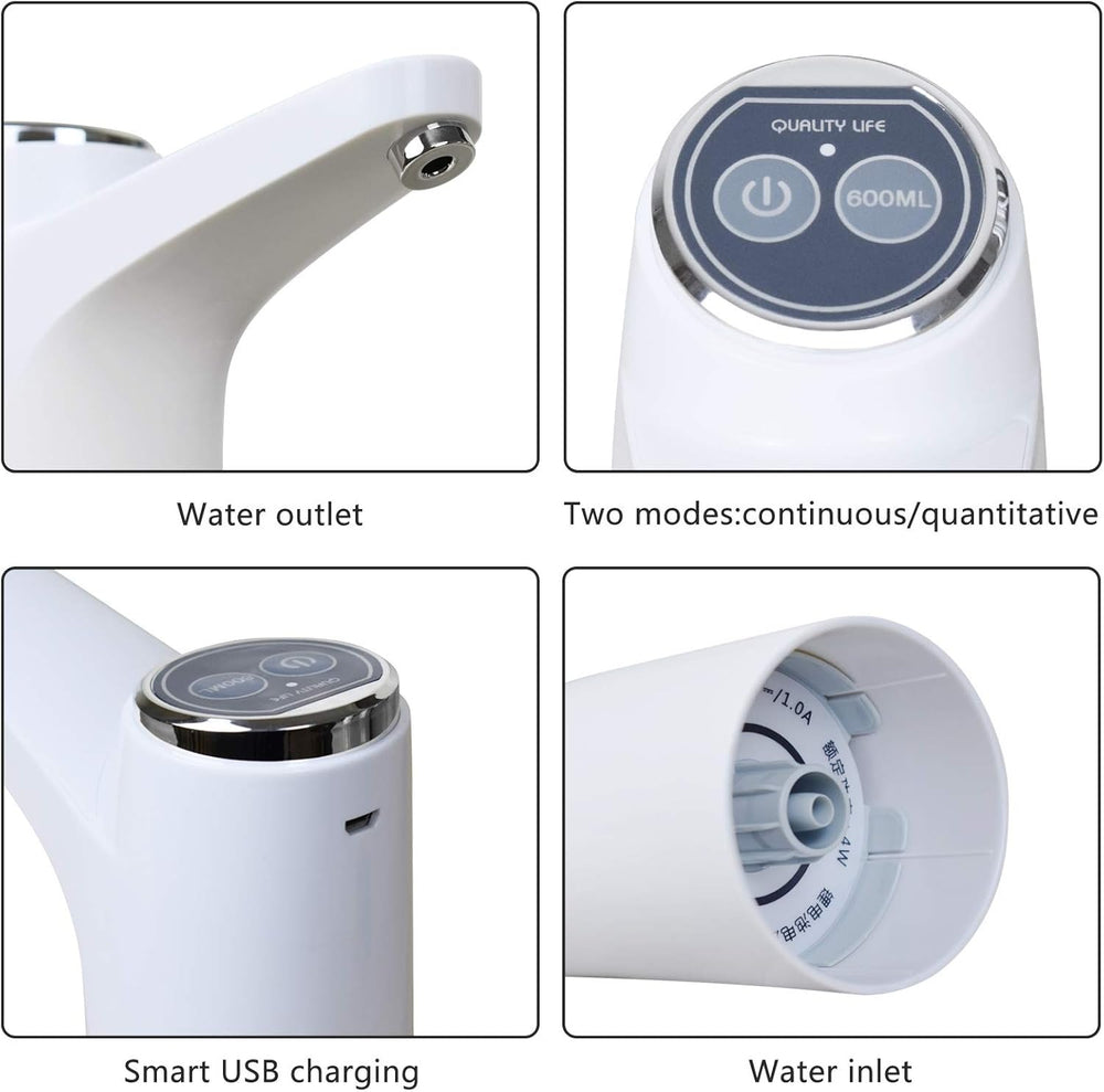 Touch Intelligent Electric Water Pump – USB Rechargeable Dispenser (Random Color)