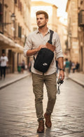 Waterproof Nylon Crossbody Chest Bag – Multi-Pocket Travel Sling Bag for Men & Women
