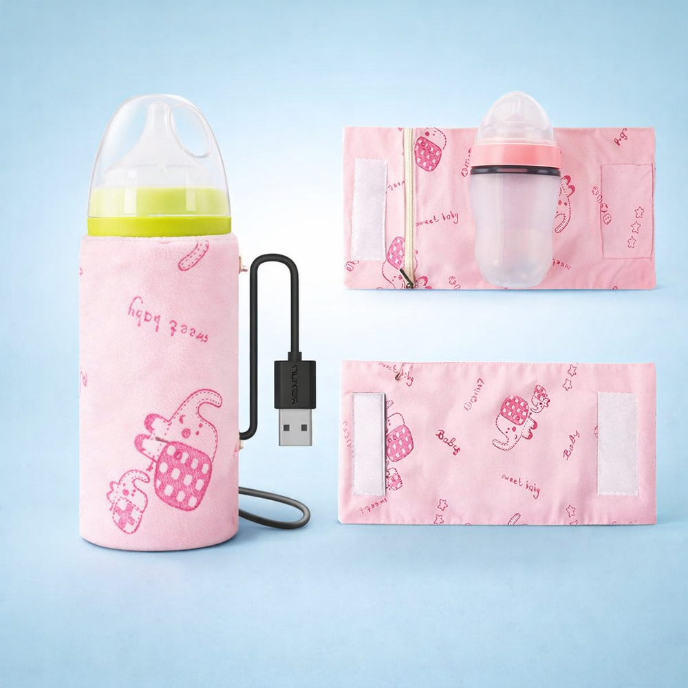 USB Portable Travel Baby Milk Warmer Bag – Constant Temperature Bottle Heater for Baby Feeding