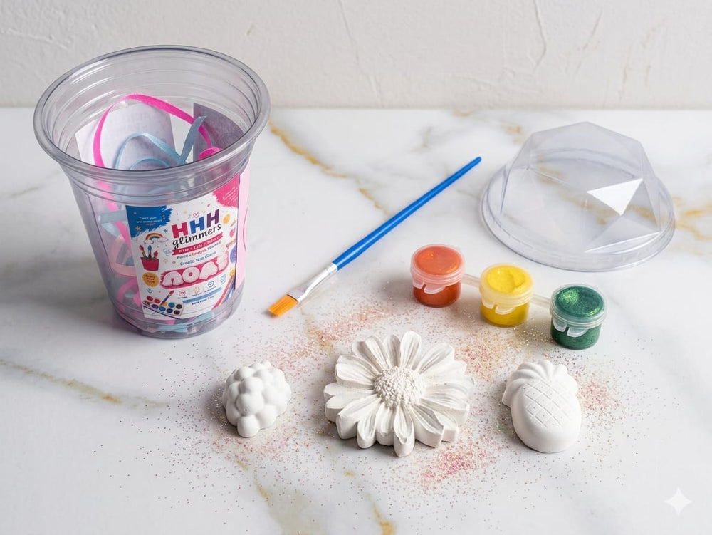 DIY Paint Kit for Kids – Plaster Painting Craft Set with Unpainted Figures