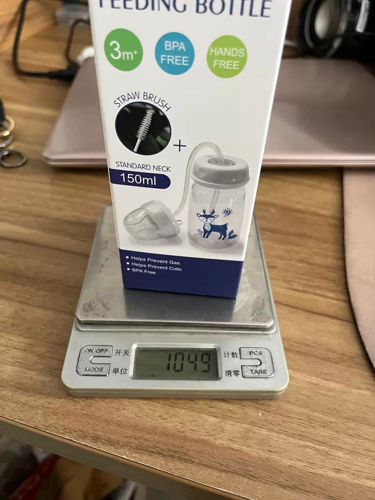 Hands-Free Baby Feeder Bottle 150ml – BPA-Free Anti-Colic Feeding Bottle
