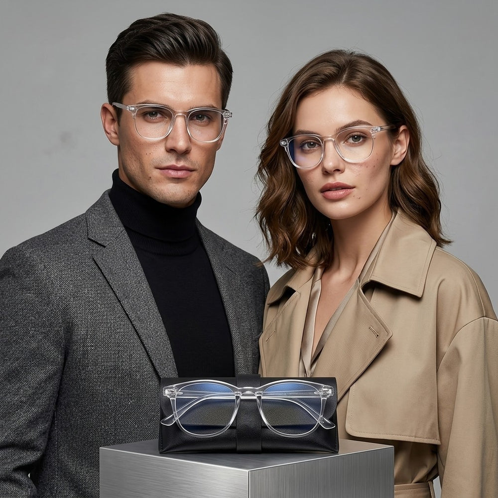 Transparent UV400 Blue Light Blocking Glasses For Men & Women