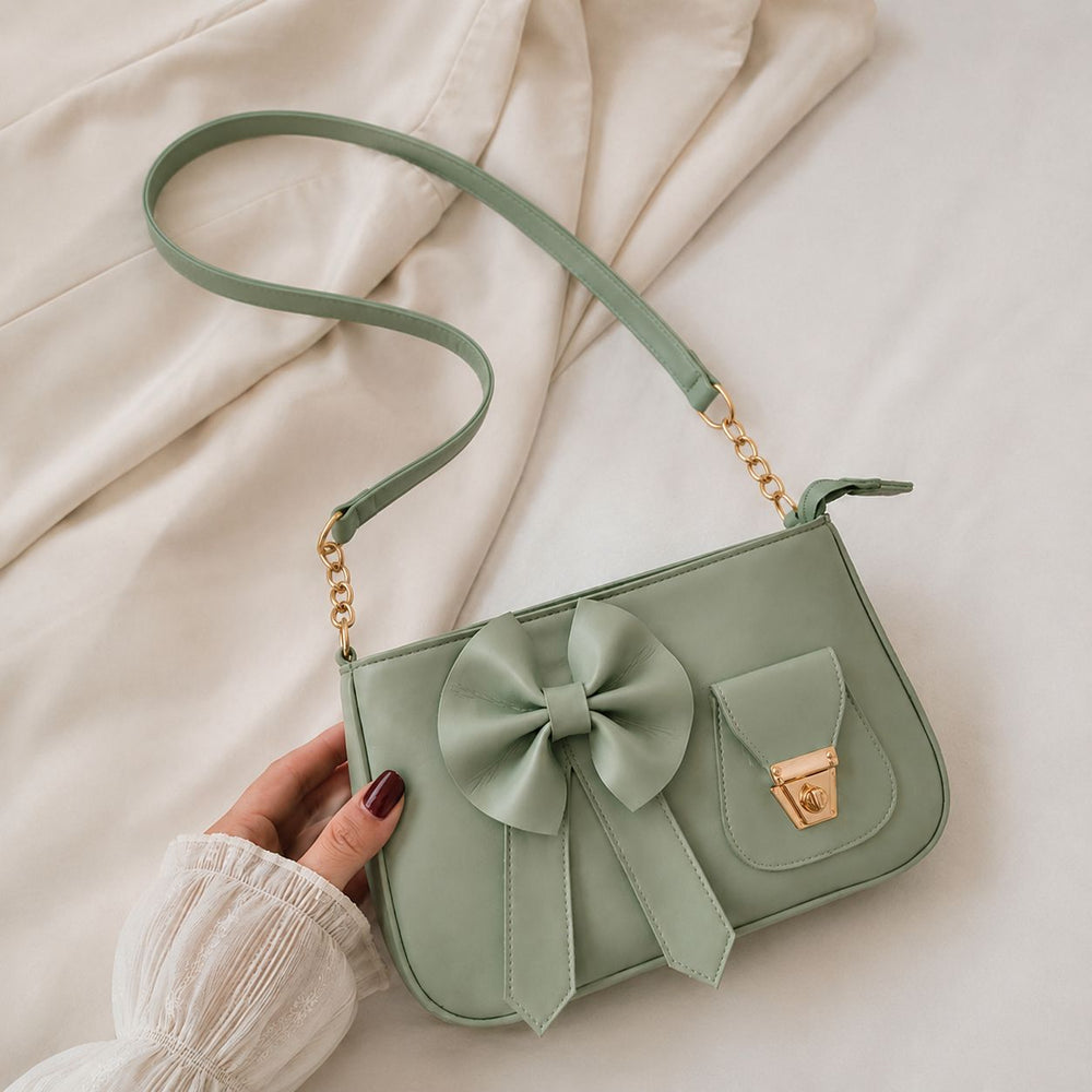 Bella Bow Shoulder Bag for Women – Fashion Mini Handbag with Decorative Bow Design