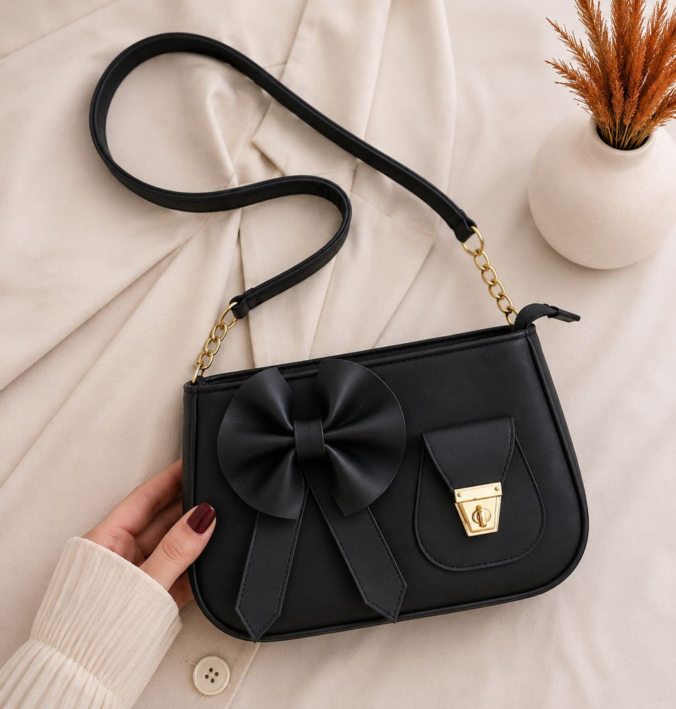 Bella Bow Shoulder Bag for Women – Fashion Mini Handbag with Decorative Bow Design