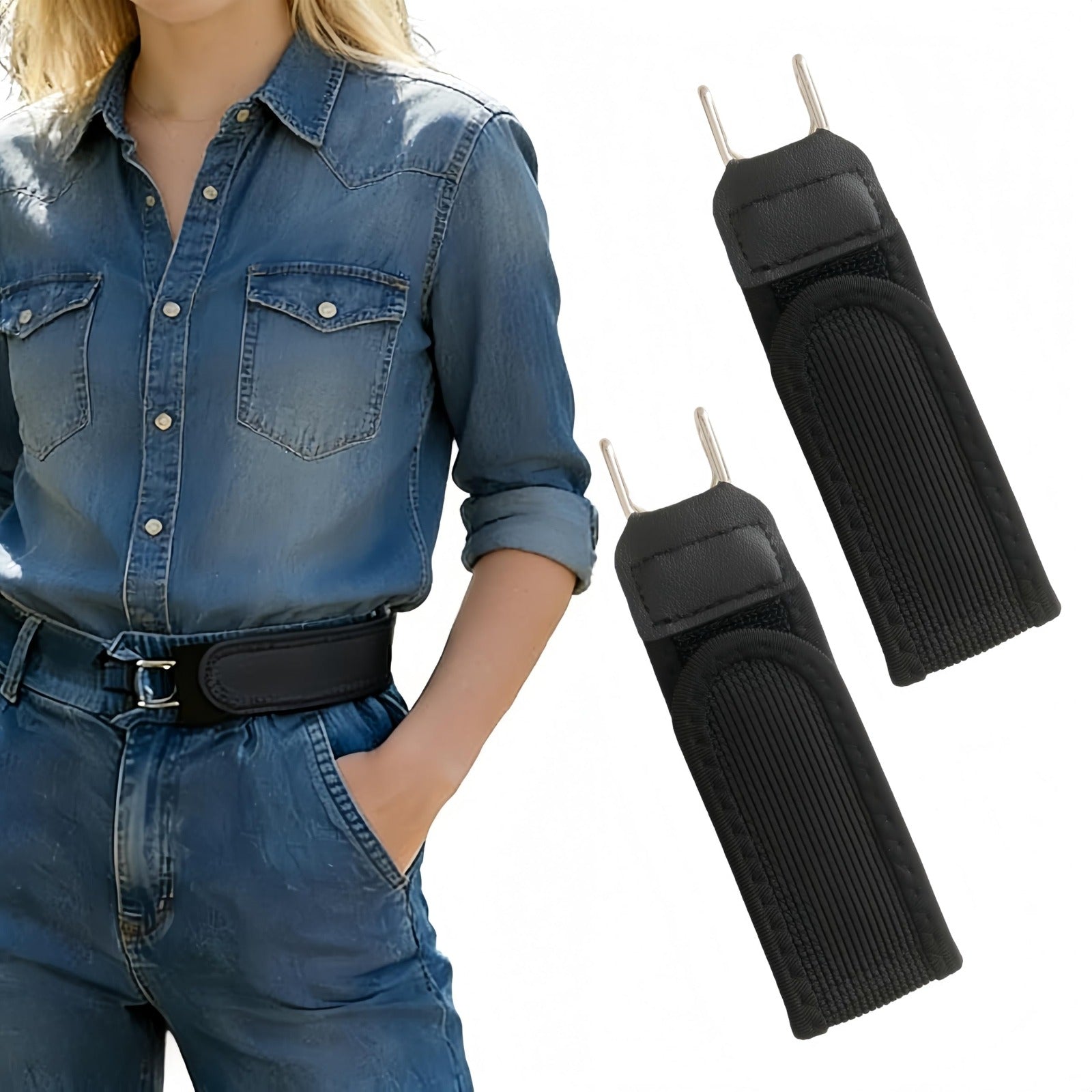Adjustable Buckleless Elastic Waist Belt – Invisible Stretch Belt for Men & Women