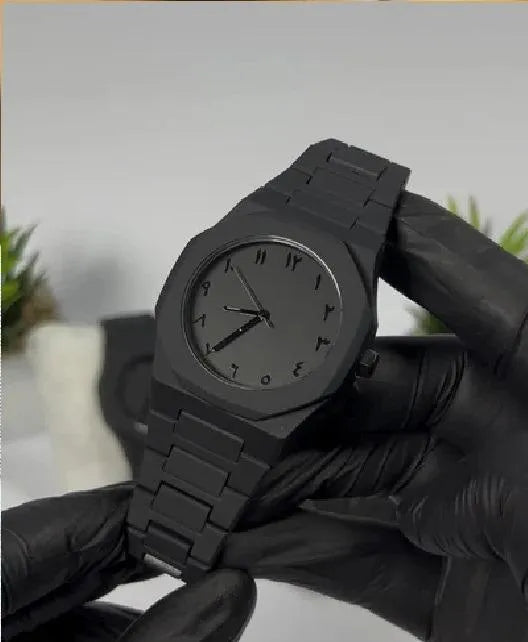 AURA Full Black Quartz Analog Watch – Premium Lightweight Watch for Men & Boys