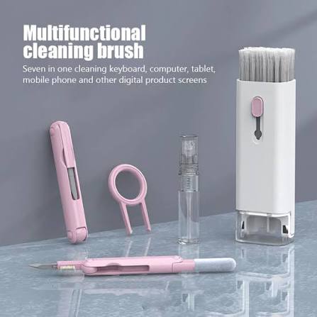 7in1 Keyboard Cleaning Kit | 7-In-1 Keyboard Cleaner Brush Kit – Multi-Function Earphone Cleaning Pen & Keycap Puller Tool Set