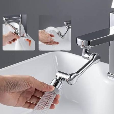 1080° Rotatable Faucet Extender – Universal Multi-Angle Tap Extension for Kitchen & Bathroom