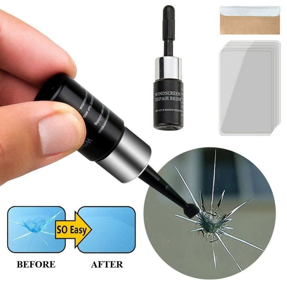 Windshield Crack Repair Kit Pack Of 2 Easy To Use Durable Reliable Practical Choice For Fixing Minor Cracks And Chips At Home