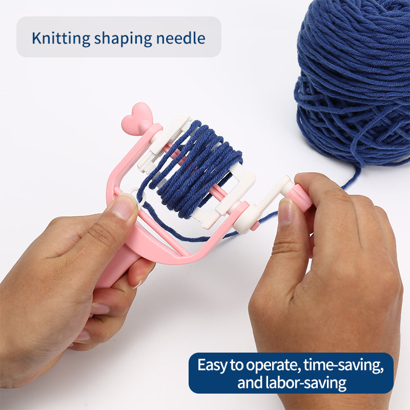 Mini DIY Hand Knitting Machine – Portable Hand-Crank Knitting Tool for Kids & Beginners
