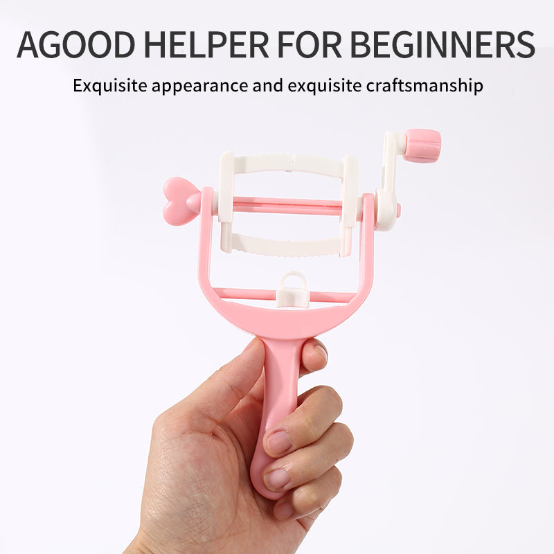 Mini DIY Hand Knitting Machine – Portable Hand-Crank Knitting Tool for Kids & Beginners