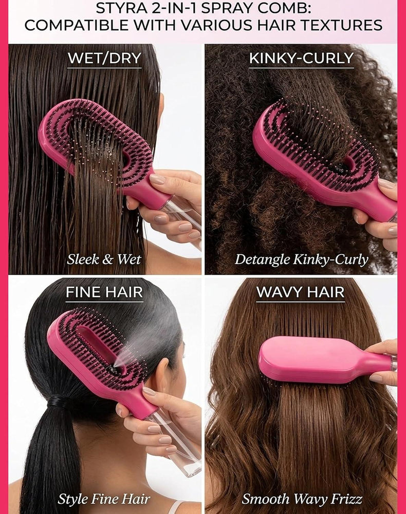 Foreign Trade Hot-Selling Styrahair Spray Comb Multi-Functional Hair Smoothing Comb Anti-Fly Hair Anti-Static Massage Comb
