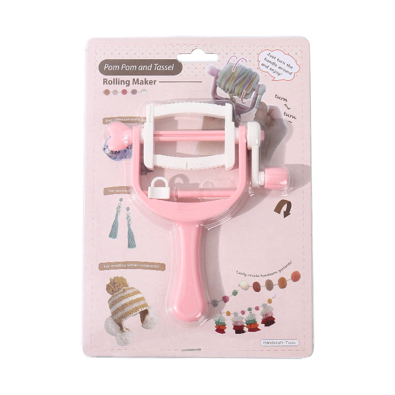 Mini DIY Hand Knitting Machine – Portable Hand-Crank Knitting Tool for Kids & Beginners
