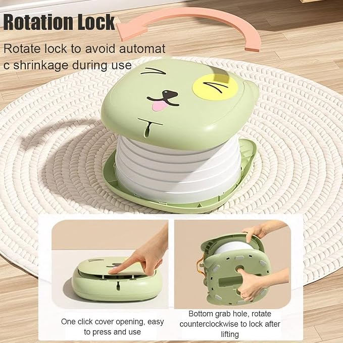Portable Foldable Kids Potty Training Toilet Seat – Travel Potty with Removable Container