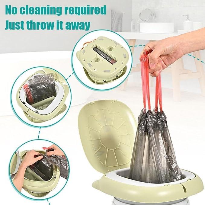 Portable Foldable Kids Potty Training Toilet Seat – Travel Potty with Removable Container