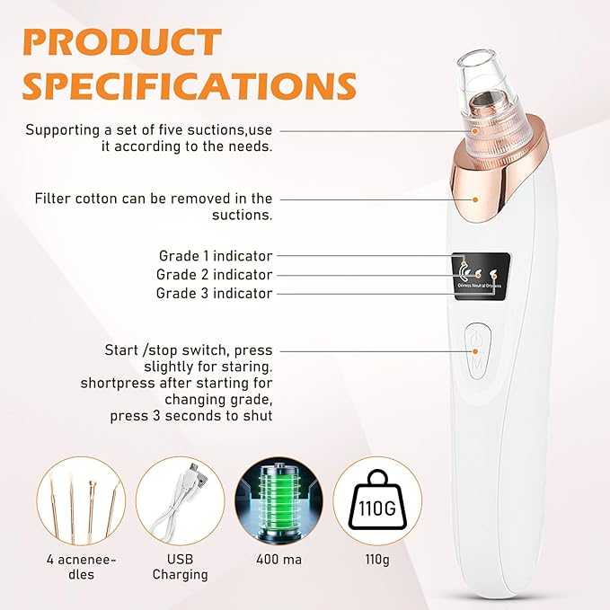 5in1 Blackhead Remover Machine Rechargeable