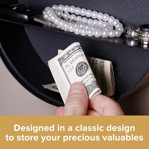 Hidden Wall Clock Safe – Secret Storage Clock with Concealed Shelf for Cash, Jewelry & Keys