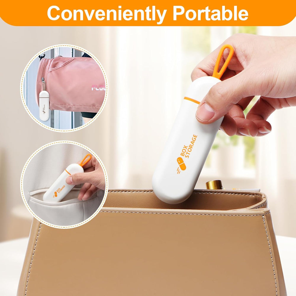 Portable Pill Organizer Case – 3 Compartment Waterproof Medicine Storage Box