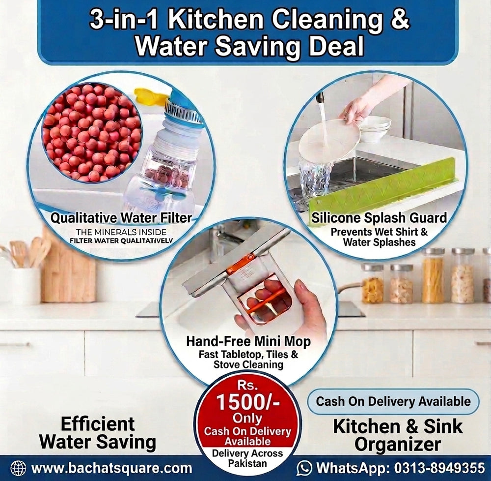 3-in-1 Kitchen Cleaning & Water-Saving Combo Deal
