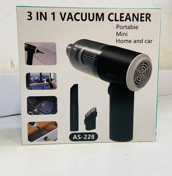 3-in-1 Portable Car Vacuum Cleaner – USB Rechargeable Handheld Vacuum for Car & Home