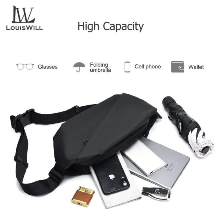 Unisex Nylon Crossbody Bag – Water-Resistant Adjustable Shoulder Sling Bag