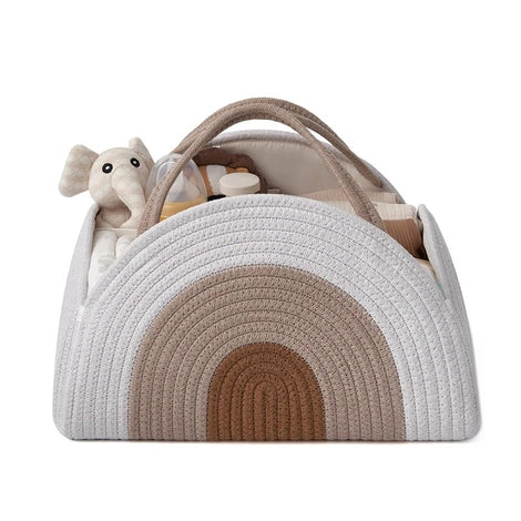 Baby Essentials Organizer Caddy – Portable Diaper Storage Basket with Handles