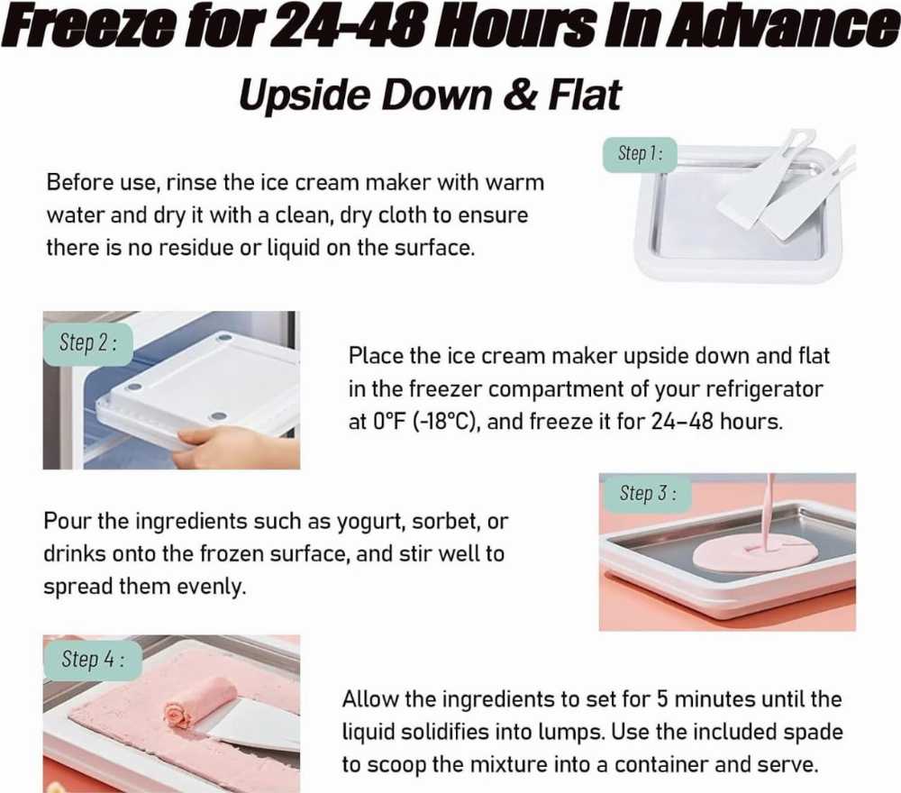 Non Electric Rolled Ice Cream Maker