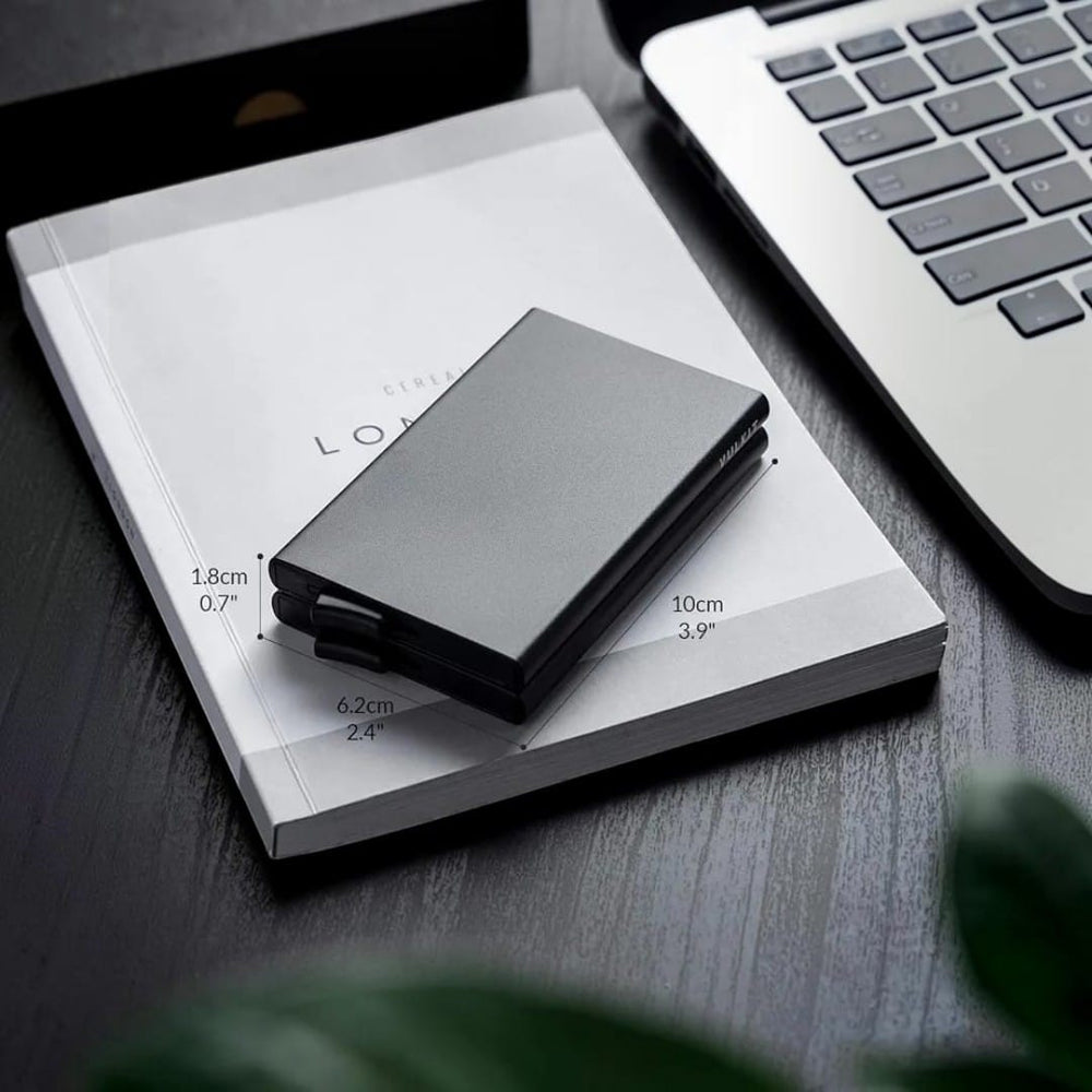 RFID Blocking Aluminum Card Holder Wallet – Slim Pop-Up Credit Card Case for Men