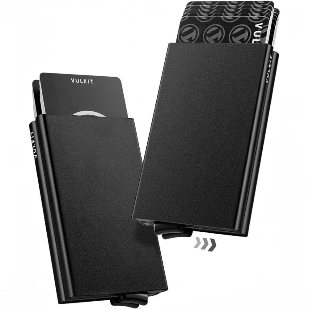 RFID Blocking Aluminum Card Holder Wallet – Slim Pop-Up Credit Card Case for Men