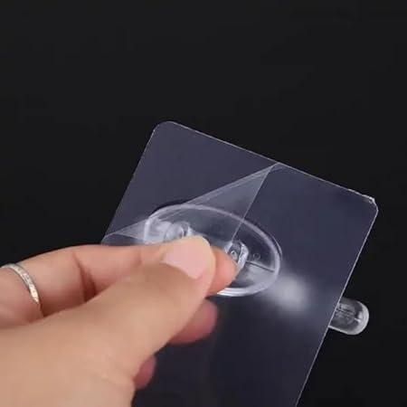 6 Hooks Transparent Self-Adhesive Wall Hanger